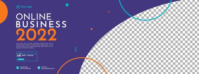 Business conference banner template design for webinar, marketing, online class program, etc