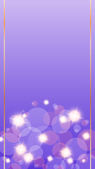 Beautiful festive background for web. Violet bokeh layout with sparkles. Editable template for social networks and stories. Vector 10 EPS.
