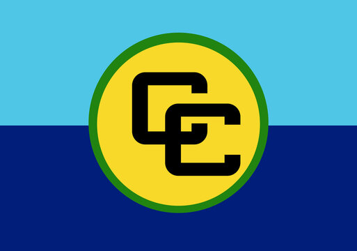  Image of the flag of Caribbean Community, a symbol of the country and its people  