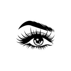 Obraz premium eyelashes logo icon design template vector