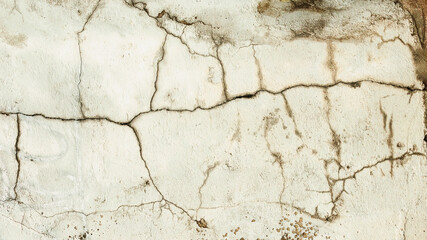 Postarzana stara ściana uliczna z teksturą pęknięć.  - obrazy, fototapety, plakaty