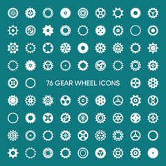 Set of gear wheel icons vector illustration