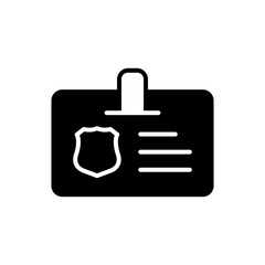 Obraz premium Police card icon