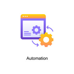 Automation vector Gradient Icon Design illustration. Digitalization and Industry Symbol on White background EPS 10 File