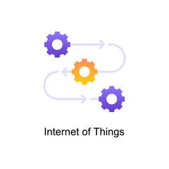 Internet of Things vector Gradient Icon Design illustration. Digitalization and Industry Symbol on White background EPS 10 File