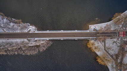 Most nad jeziorem w Ełku. © Piotr