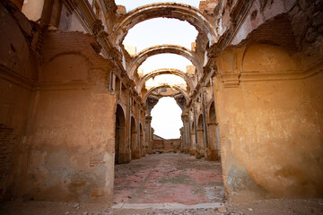 Ruins of the town of Belchite, scene of one of the symbolic battles of the Spanish Civil War, the Battle of Belchite. Zaragoza. Spain