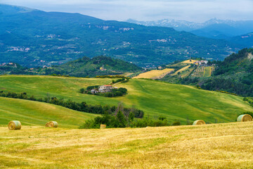 Country landscape near Appignano del Tronto, Marche, Italy