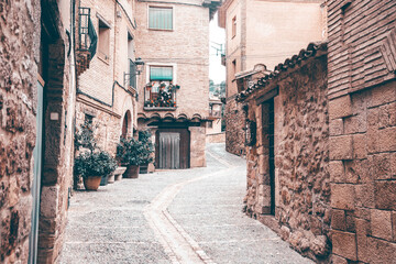 Old streets of Alquezar, Spain