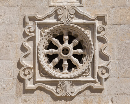 St. John in Jelsa details of the rosetta