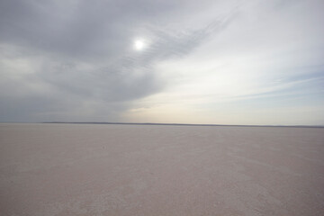 Tuz Golu Turkey. Salt Lake. White salt water.