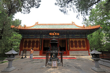 Naklejka premium Architectural scenery of Wofo temple, Beijing