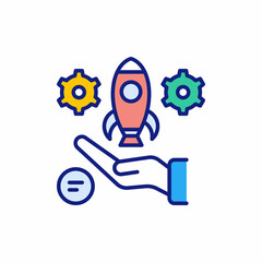 Startup icon in vector. Logotype