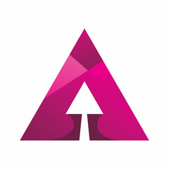 triangle prism arrow logo design