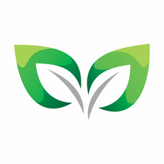 green nature leaf logo design