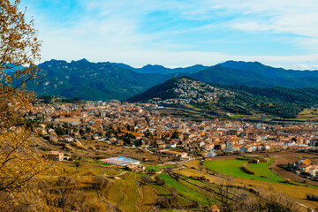 Fototapeta na wymiar aerial view of Berga, Spain