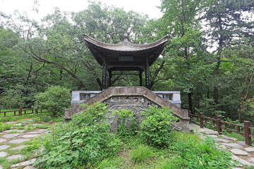 Chinese traditional ancient architectural landscape, Beijing Botanical Garden