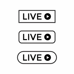 Live Icon Vector Set Collection in Line Style