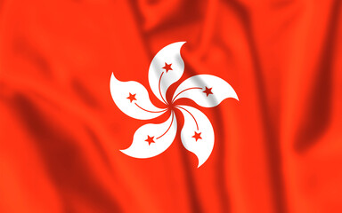Fototapeta premium Hong Kong Special Administrative Region of the People's Republic of China Asia Flag