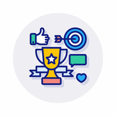 Achievement icon in vector. Logotype