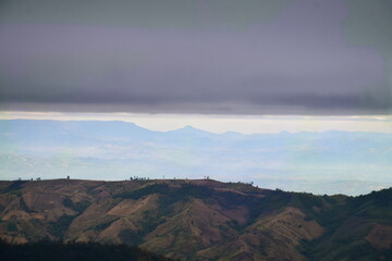 morning clouds and mountains