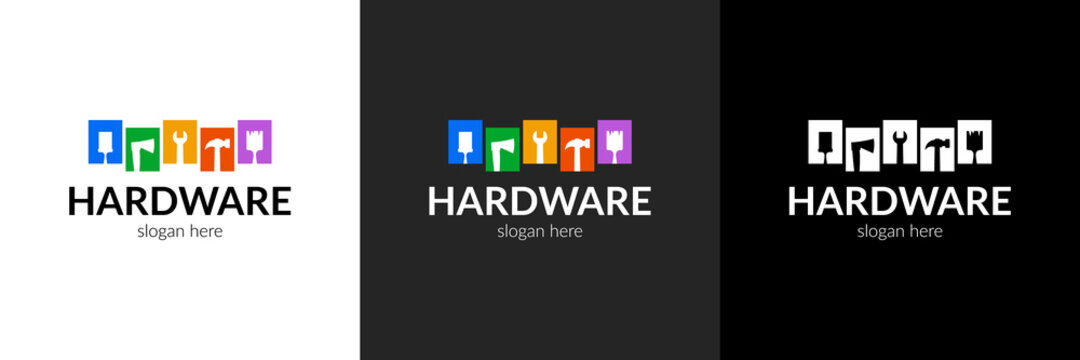 Colorful hardware logo