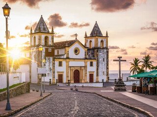 Fototapeta na wymiar The colonial architecture of Olinda in Pernambuco, Brazil.