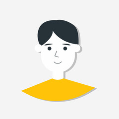 flat guy icon for web design