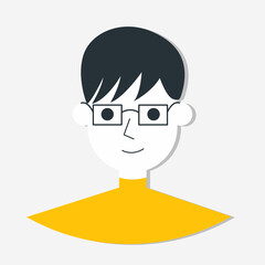 flat guy icon for web design