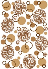 Abstract background texture. Circles in brown