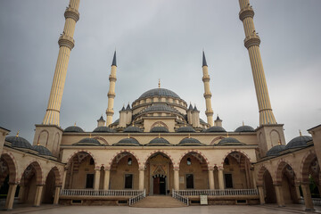 Fototapeta na wymiar Central Mosque Heart of Chechnya in Grozny