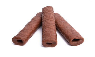 chocolate rolls isolated