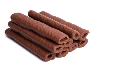 chocolate rolls isolated