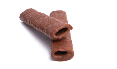 chocolate rolls isolated
