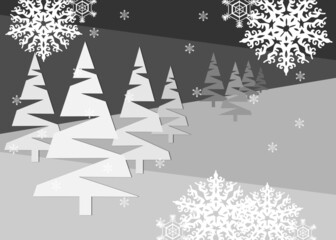 winter landscape with trees