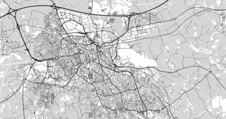Urban vector city map of Linkoeping, Sweden, Europe