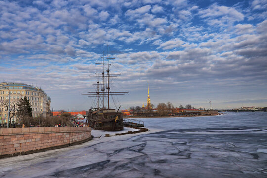 View of the Peter and Paul Fortress and the Flying Dutchman