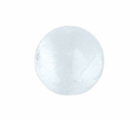 One frozen ice ball isolated on white