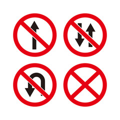 Prohibition icon vector illustration symbol 