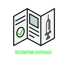 Vaccination Certificate Icon. Vaccination Certificate. Vector drawing.

