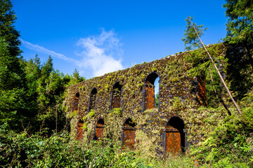 Aquaduct 'Muro das Nove Janelas' (Wall of the nine windows), São Miguel Island, Azores, Açores, Portugal, Europe.