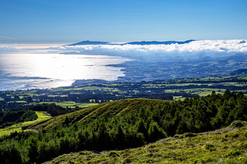 View over the north coast, São Miguel Island, Azores, Açores, Portugal, Europe.