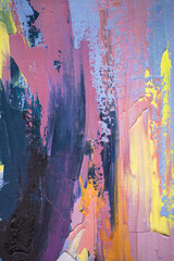 An unusual technique was created using a palette knife and a brush. Abstraction will fit perfectly into modern interior.