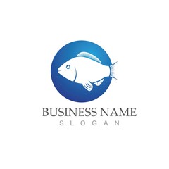 Fish logo template. Creative vector