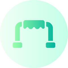 push up bar gradient icon