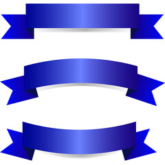Fototapeta premium Blue ribbons,banners,vector illustration