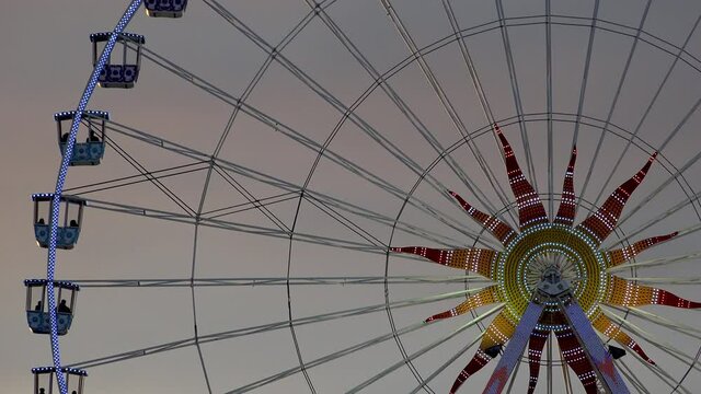Ferris wheel at the Christmas market in Nice, France