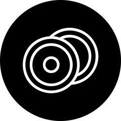 weight plates glyph icon