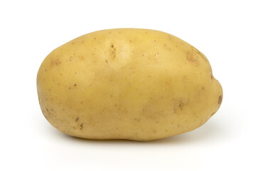 potato isolated on white background, with a clipping path, single..