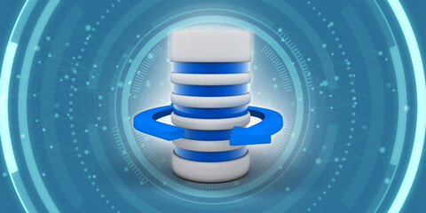 3d rendering Database storage data base
